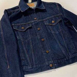 Vintage 70s Roebucks‎ Blue Denim Jacket DEAD STOCK